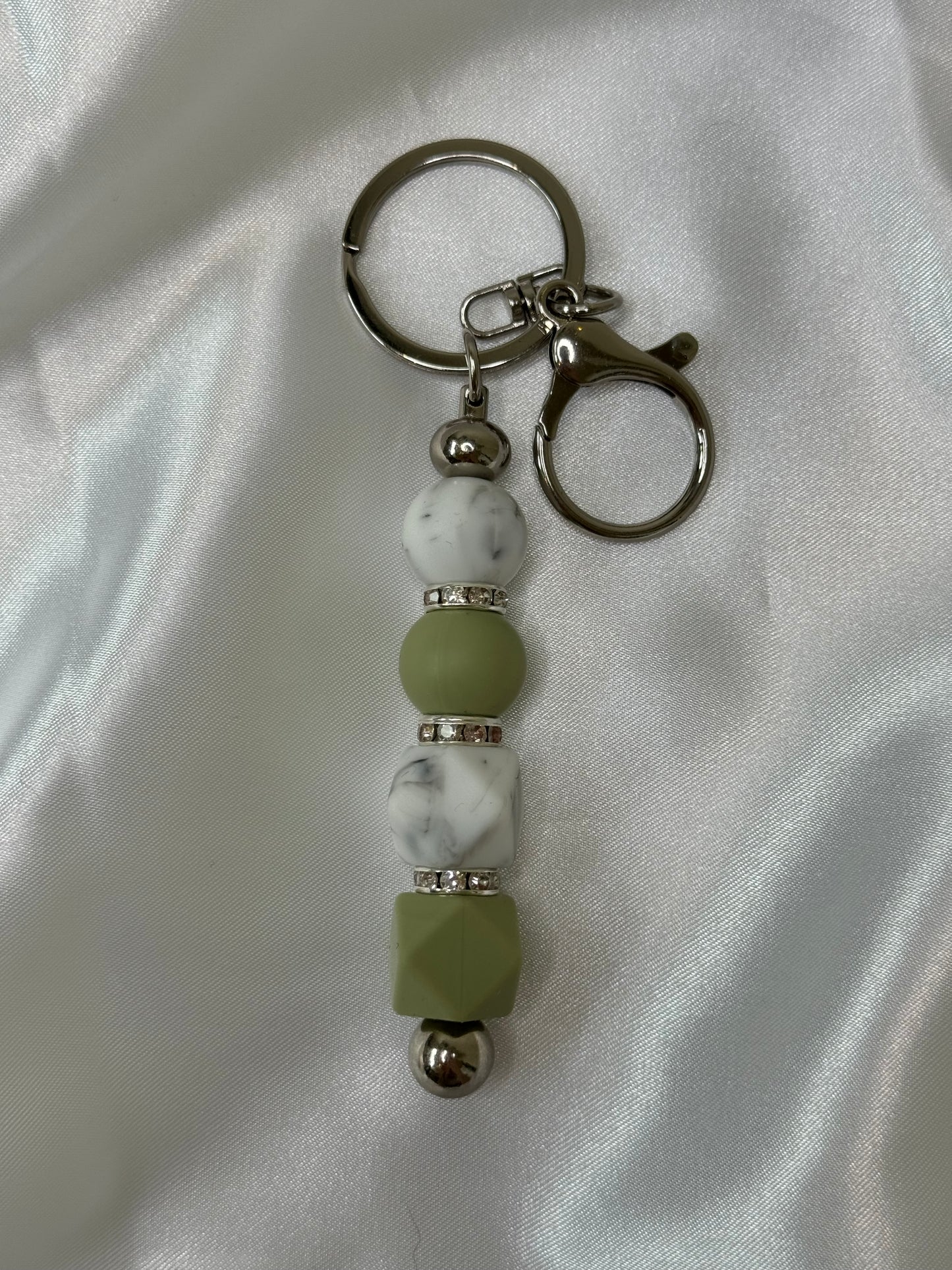 Green and Marble Keychain