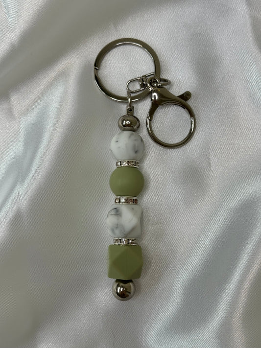 Green and Marble Keychain